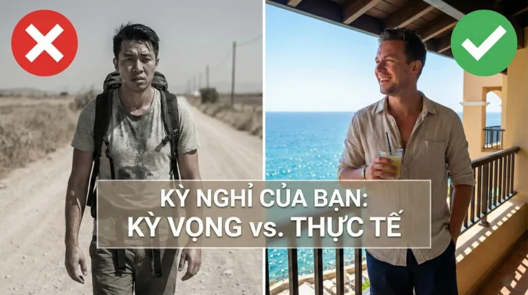 Expectation versus reality vacation comparison